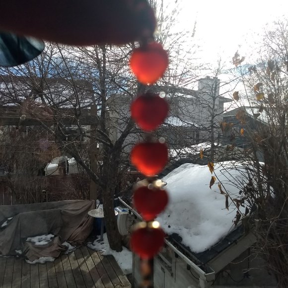 vintage 60s sculptural agate hearts gold links chain bracelet NWOT - Picture 11 of 11